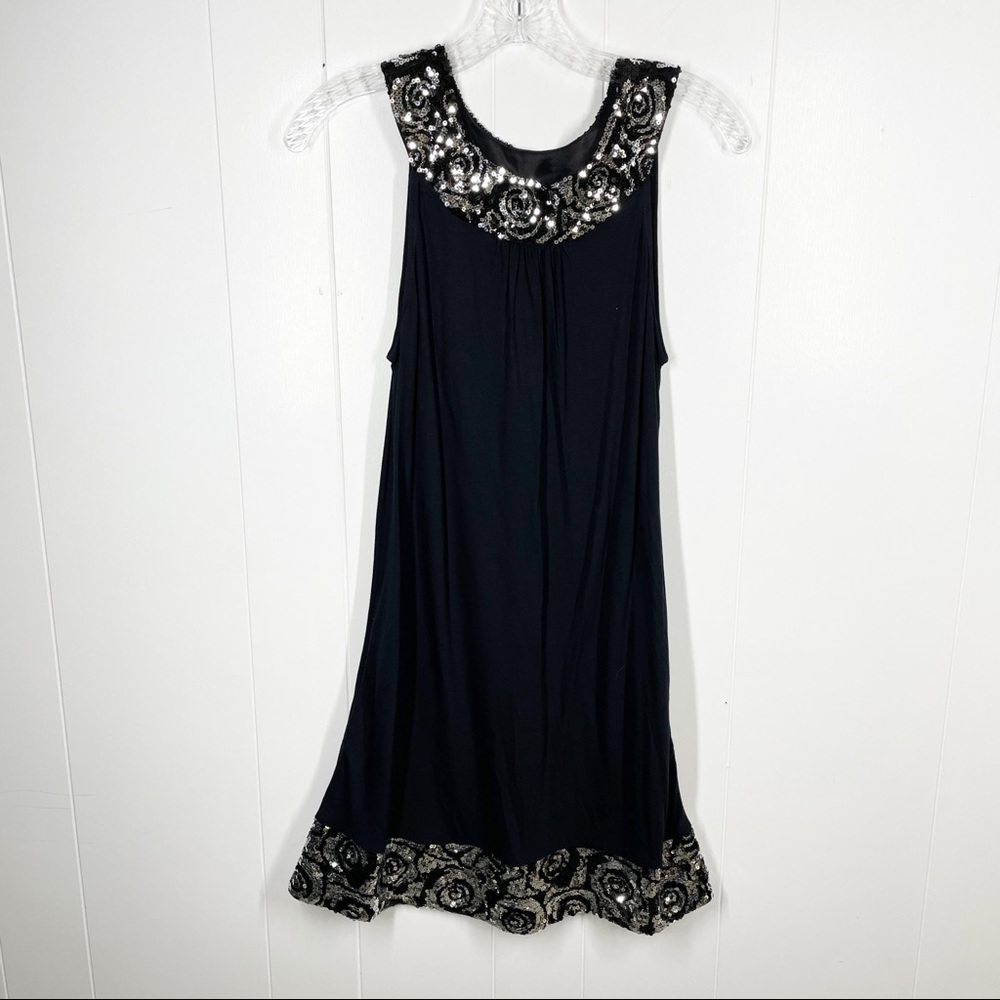 NWT Express Black and Sequin Sleeveless Holiday Party Dress Small
